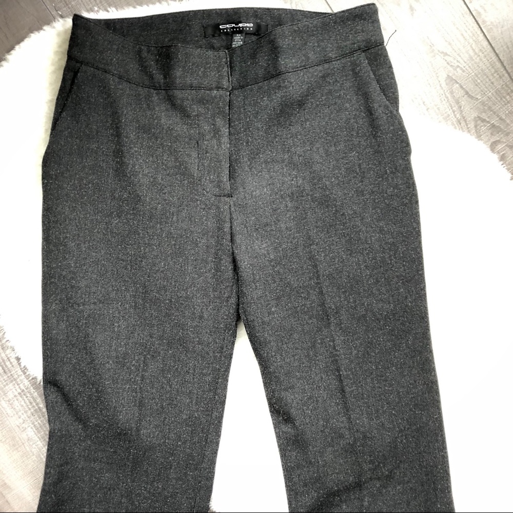 Stretch Grey Straight Leg Trousers Size 5/6